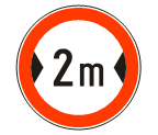 Забрана саобраћаја за возила чија ширина прелази одређену ширину<br>(II-20)